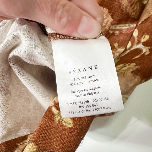 Sezane Chiaretta Dress Adana Maxi Floral Size 36 38 US 4 6 NWT - Picture 9 of 13